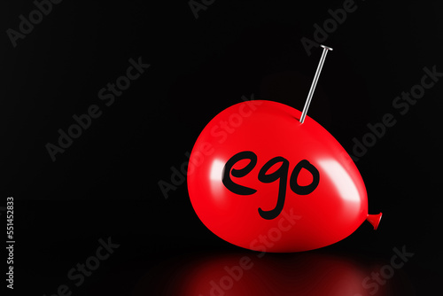 Fotografie Inflated or deflated ego and selfishness concept