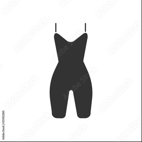 Fashion glyph icon. Stretchy shapewear. Underwear makes the body slimmer and sleeker.Clothes concept. Filled flat sign. Isolated silhouette vector illustration