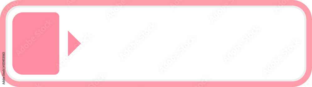 Pink long rectangle note paper with buttons, vector template illustration Pink long rectangle note paper with buttons, vector template illustration