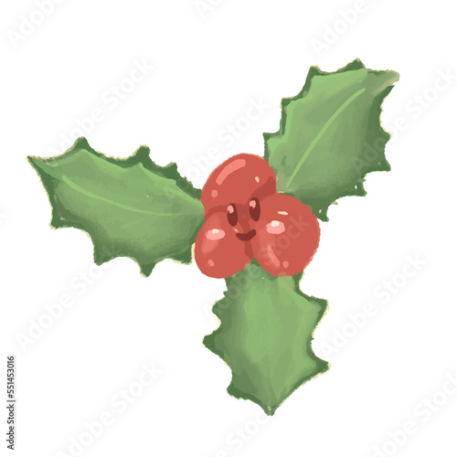 Cute Christmas decoration illustration