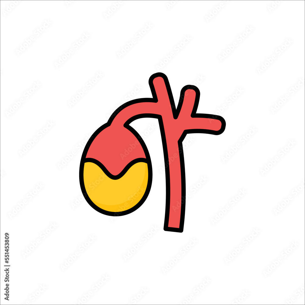 Obraz premium gallbladder icon. filled icon