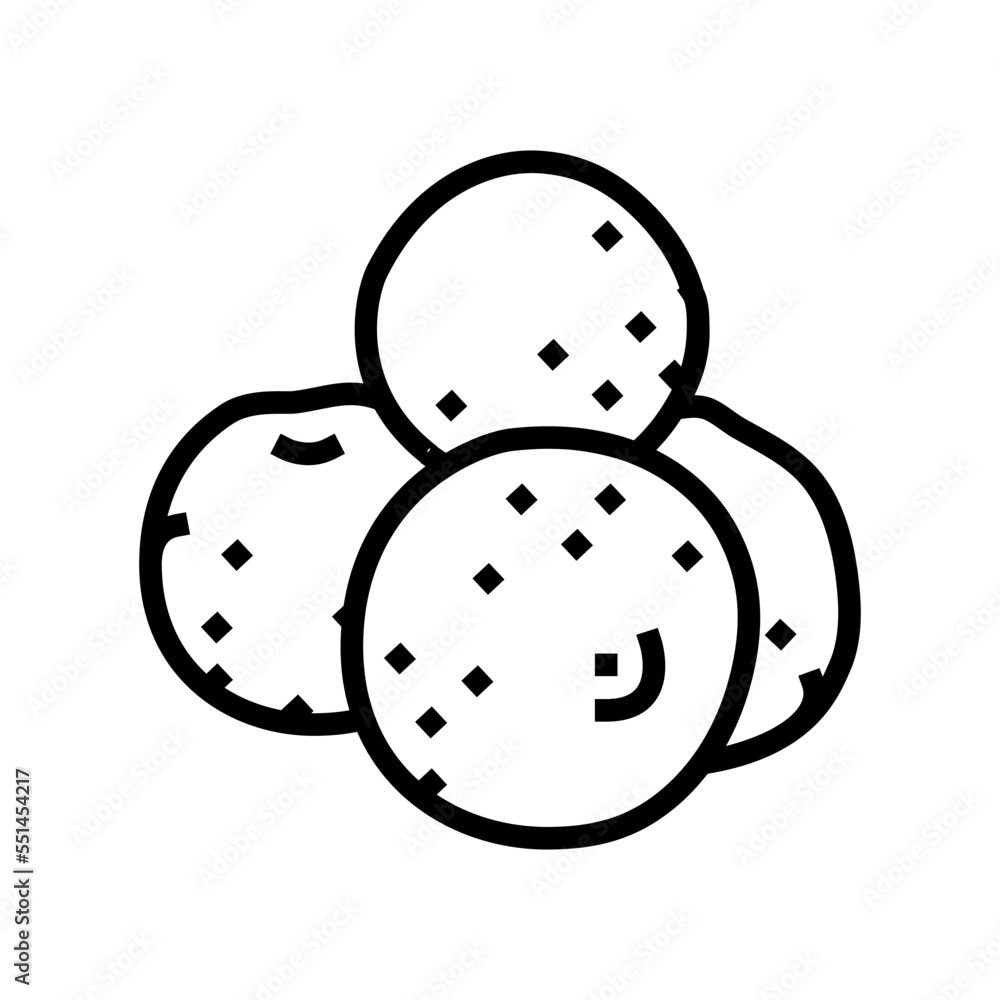 bunch tangerine line icon vector. bunch tangerine sign. isolated contour symbol black illustration