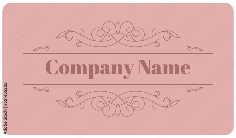 Elegant business card with company name vector