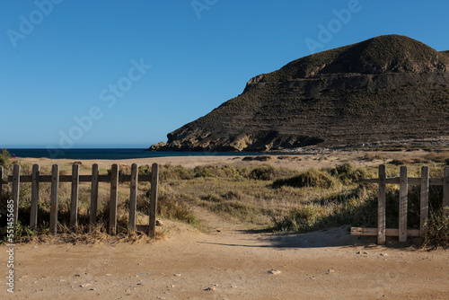 The Playazo beach in Rodalquilar village in Almeria photo