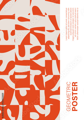 Wallpaper Mural Minimalist wall art poster with abstract shapes contemporary style collage Torontodigital.ca