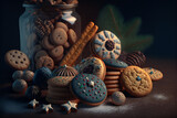 Christmas Cookies, Winter Cookies, Cookies, Generative AI