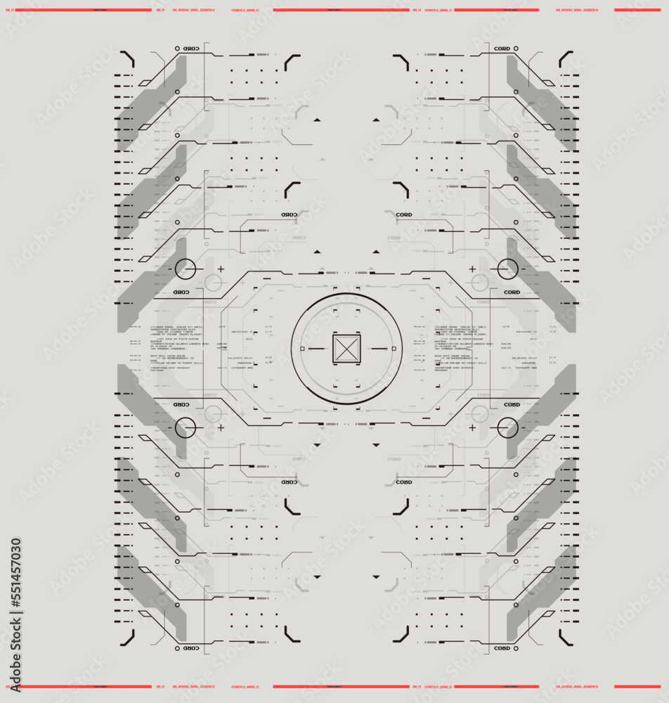 Cyberpunk futuristic poster. Tech Abstract poster template with HUD ...