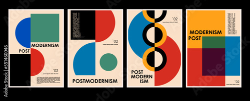 Artworks, posters inspired postmodern of vector abstract dynamic symbols with bold geometric shapes, useful for web background, poster art design, magazine front page, hi-tech print, cover artwork.