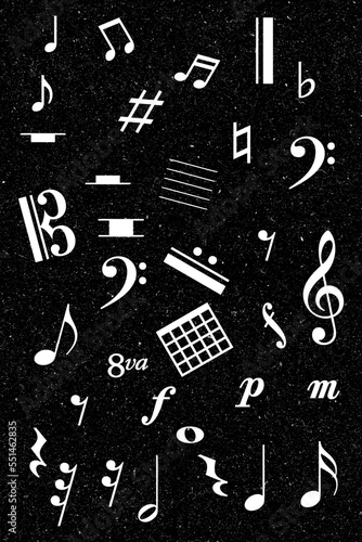 Music Symbols, Piano Symbols, Musician, Music Player, Piano Student, Music Icon, Treble and Bass Clef, Musical Notation