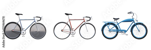 bicycle, isolate on a transparent background, 3d illustration, cg render