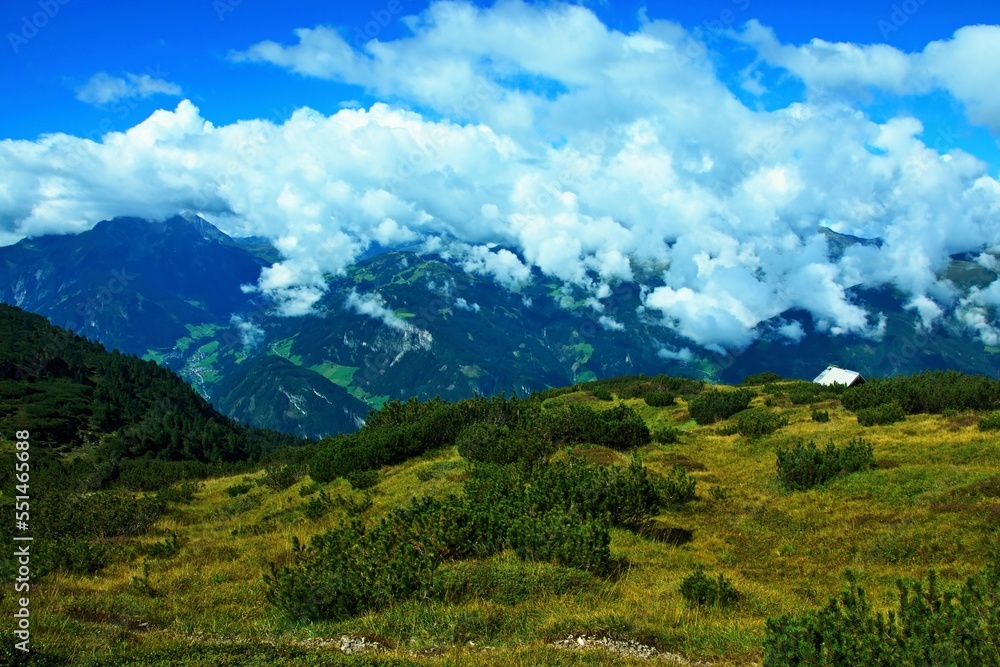 Austrian Alps - view from the top of Gerlosstein mountain