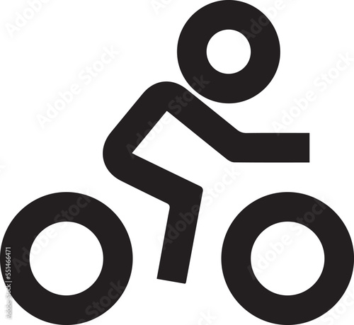 riding bicycle icon isolated sign symbol vector illustration. 