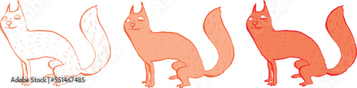Illustration von niedlichem Eichhörnchen für Pattern im Kinderzimmer