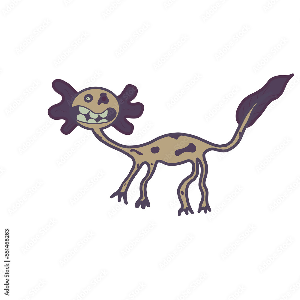 abstract salamander isolate png file.