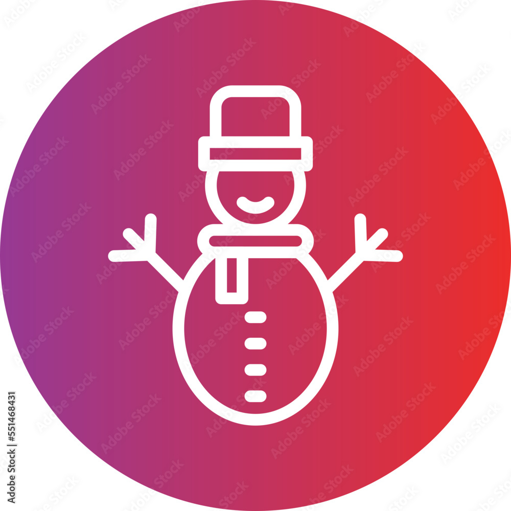 Obraz premium Snowman Icon Style