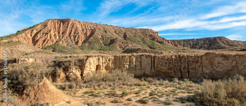 Bardenas reales desert in Spain, rock formation