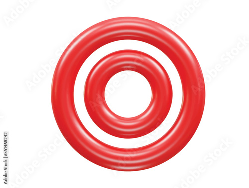 Target icon 3d rendering illustration