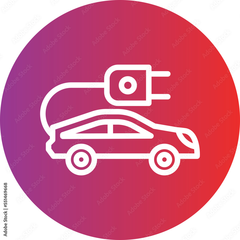 Electric Car Icon Style Electric Car Icon Style
