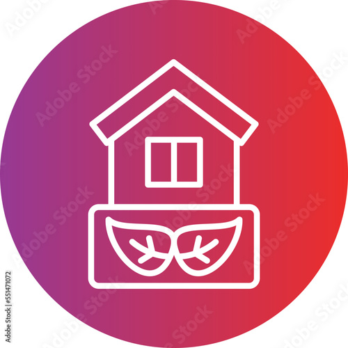 Eco House Icon Style