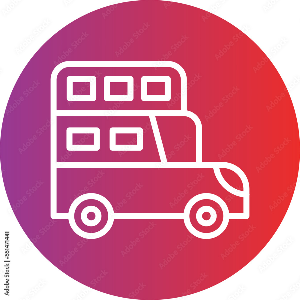 Double Decker Icon Style Double Decker Icon Style