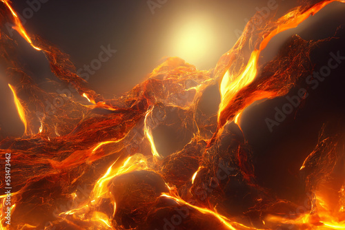 Abstract view of fire and flames illustration