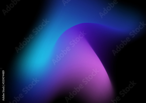 Abstract blurred hologram gradient background with blue pink purple gradient aurora texture. Abstract technology liquid wavy shapes futuristic banner. Glowing vector with aurora