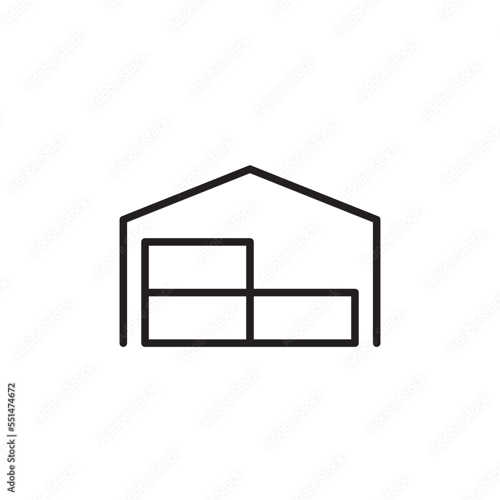 Warehouse Icon, Industrial Icon Vector Illustration Eps10 Warehouse Icon, Industrial Icon Vector Illustration Eps10