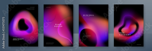Blurred red orange purple gradient background. Vector abstract with science, futuristic energy technology concept. Digital image of light rays, stripes lines with aurora light, speed and motion blur