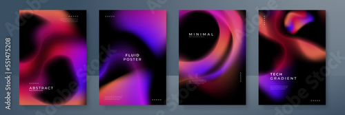 Blurred red orange purple gradient background. Vector abstract with science, futuristic energy technology concept. Digital image of light rays, stripes lines with aurora light, speed and motion blur