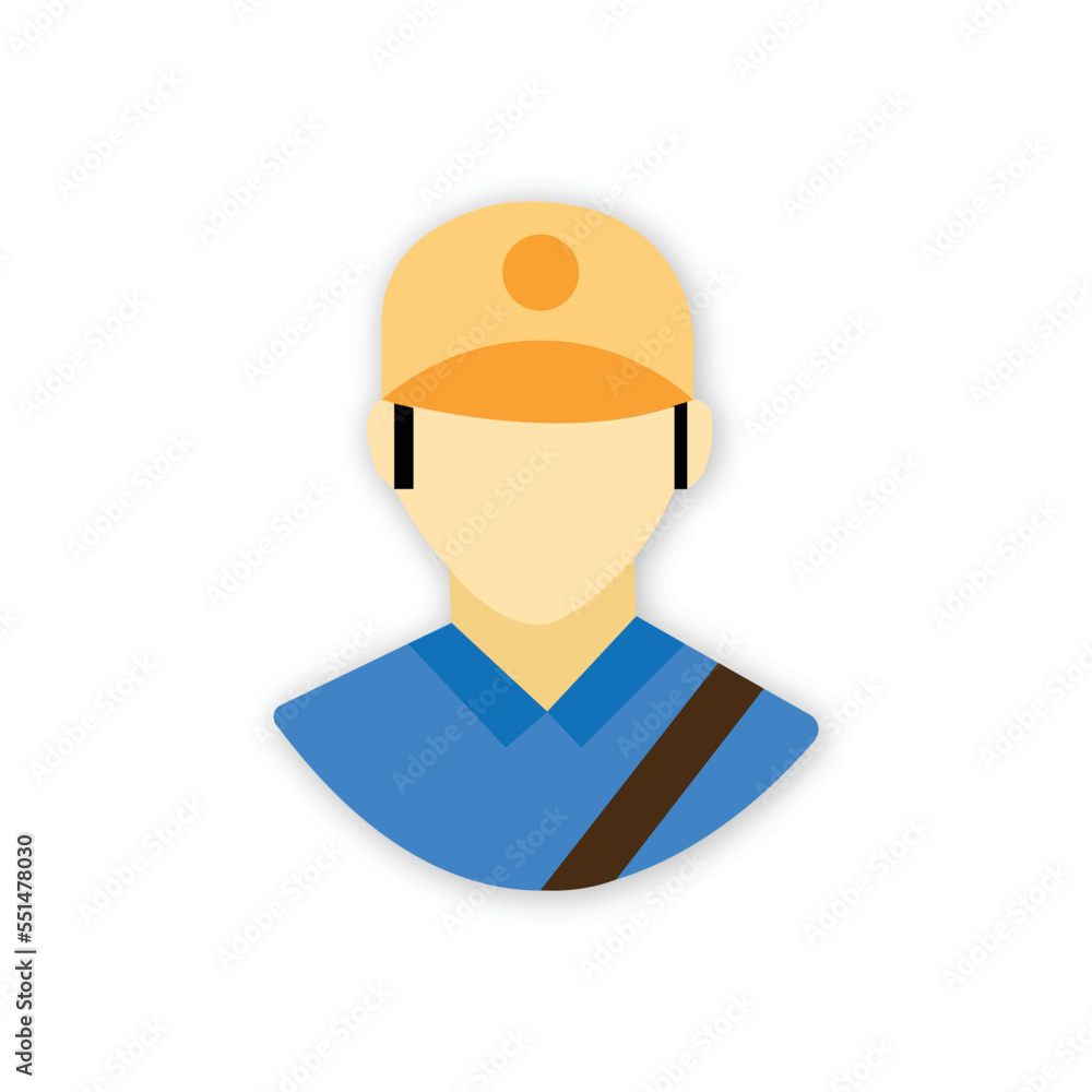 Male avatar profile picture icon on dot pattern background