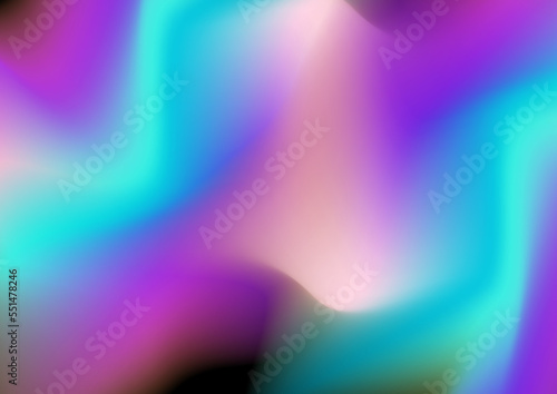 Blue pink purple gradient background with grain texture and abstract blue and purple liquid wavy shapes futuristic banner. Glowing retro waves vector background