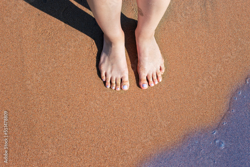 People walk on the beach. Beach life.