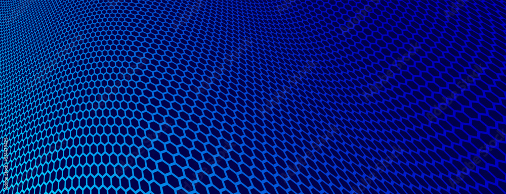 Hexagons pattern in 3D perspective vector abstract background ...