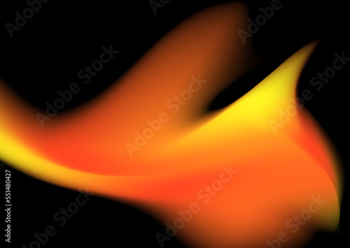 Abstract orange gradient blur background on black background