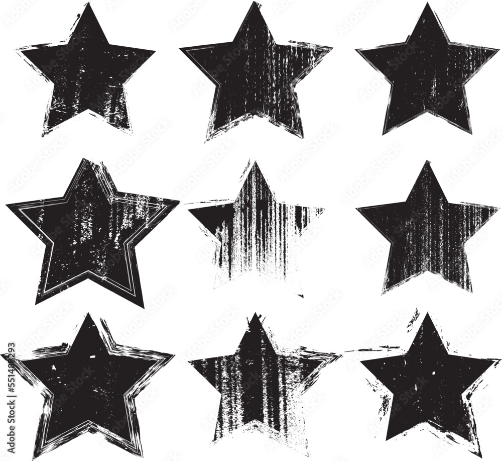 Grunge stars collection. vector illustration Grunge stars collection. vector illustration