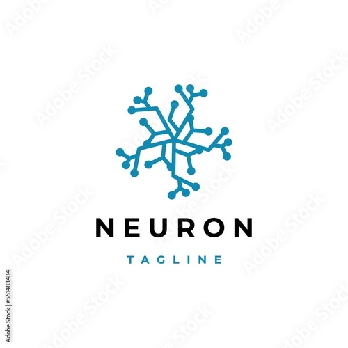 Neuron logo icon design vector template