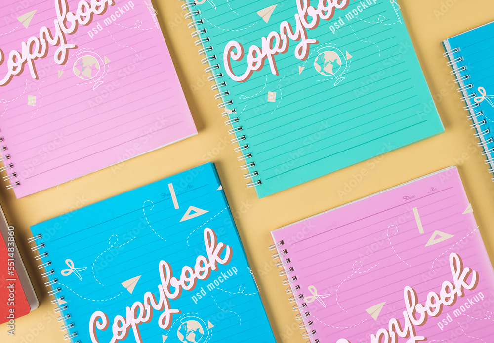 Spiral Notebook Covers Stock Template Adobe Stock