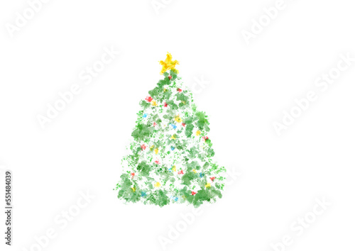 christmas tree on white