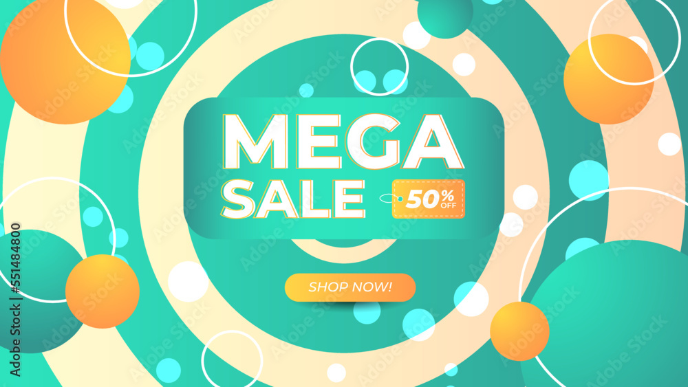 Mega sale concept horizontal banner template design. Discount abstract promotion layout poster. Mega sale vector illustration. Mega sale concept horizontal banner template design. Discount abstract promotion layout poster. Mega sale vector illustration.
