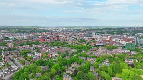 Infrastructure facilities around Sheffield Hallam Collegiate campus aerial  photo