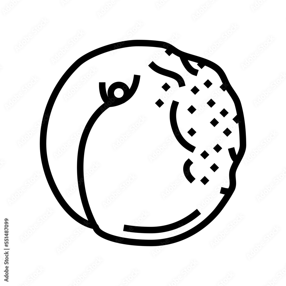 peach rotten food line icon vector. peach rotten food sign. isolated contour symbol black illustration peach rotten food line icon vector. peach rotten food sign. isolated contour symbol black illustration