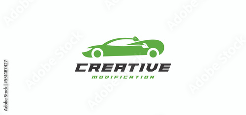 Car modification logo template vector, speed, electric car, eco-friendly, Design Template.