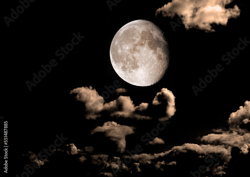 Obraz na płótnie The moon in the night sky w salonie