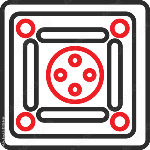 Carrom Game Vector Icon
