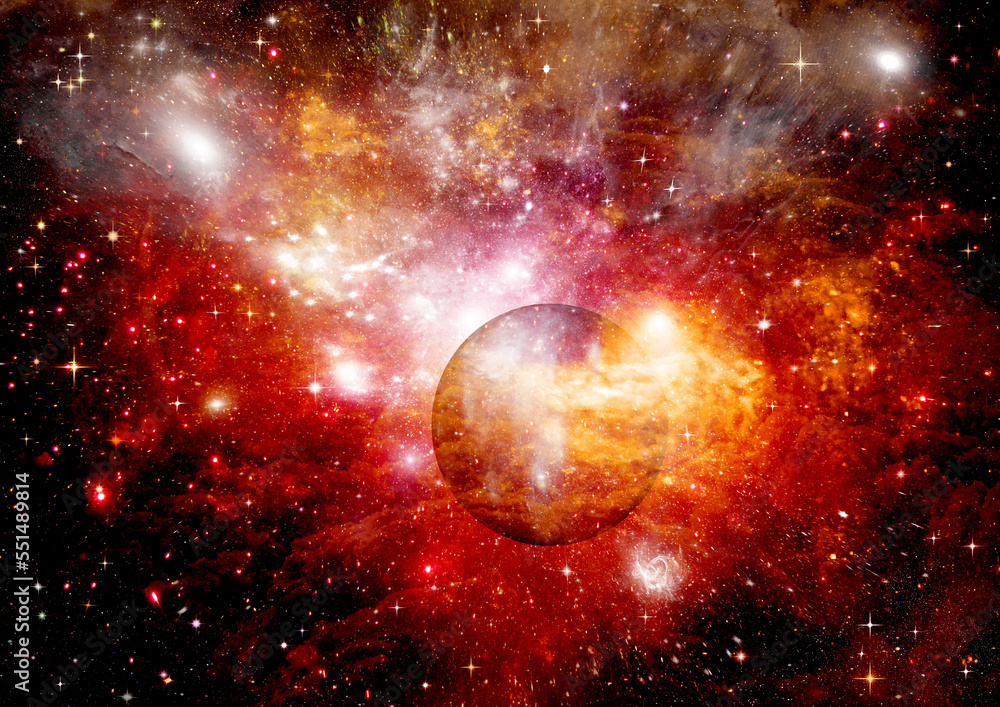 galaxy in a free space. 3D rendering