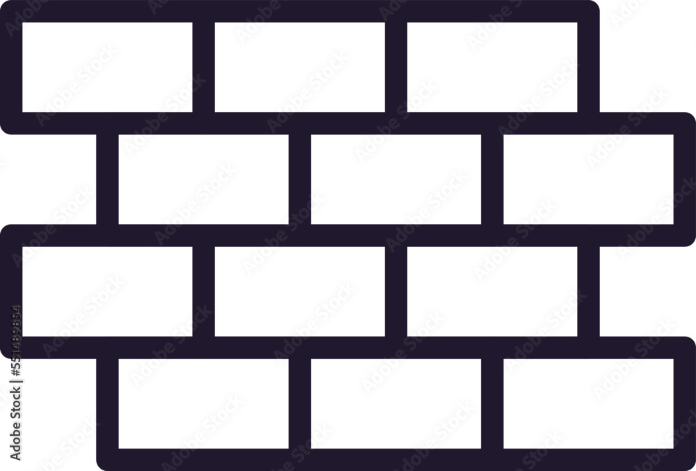 Single line icon of brick on isolated white background. High quality editable stroke for mobile apps, web design, websites, online shops etc. Single line icon of brick on isolated white background. High quality editable stroke for mobile apps, web design, websites, online shops etc.