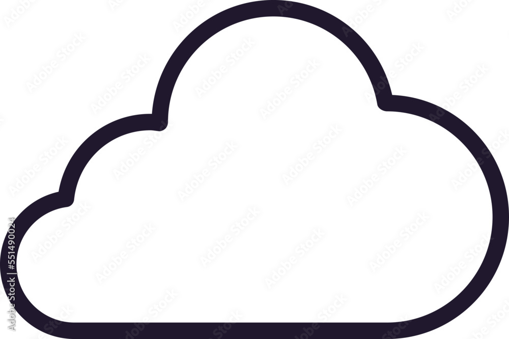 Interface concept. Vector sign drawn in line style. Isolated editable stroke for adverts and UI. Vector line icon of cloud Interface concept. Vector sign drawn in line style. Isolated editable stroke for adverts and UI. Vector line icon of cloud