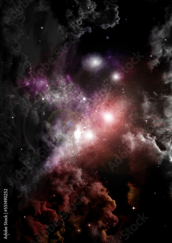Obraz na płótnie galaxy in a free space. 3D rendering w salonie