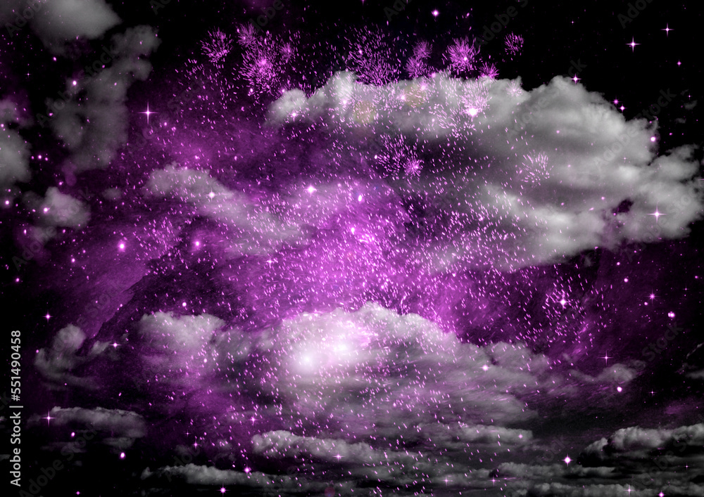 galaxy in a free space. 3D rendering