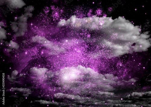 Obraz na płótnie galaxy in a free space. 3D rendering w salonie